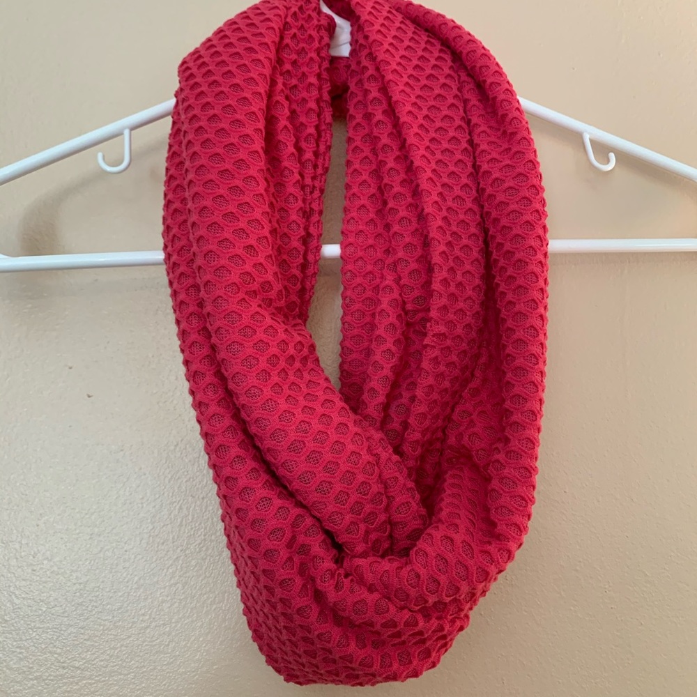 Hot pink pattern scarf